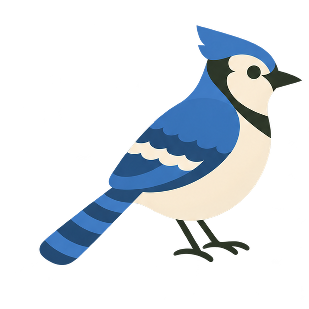 Illustrated Blue Jay