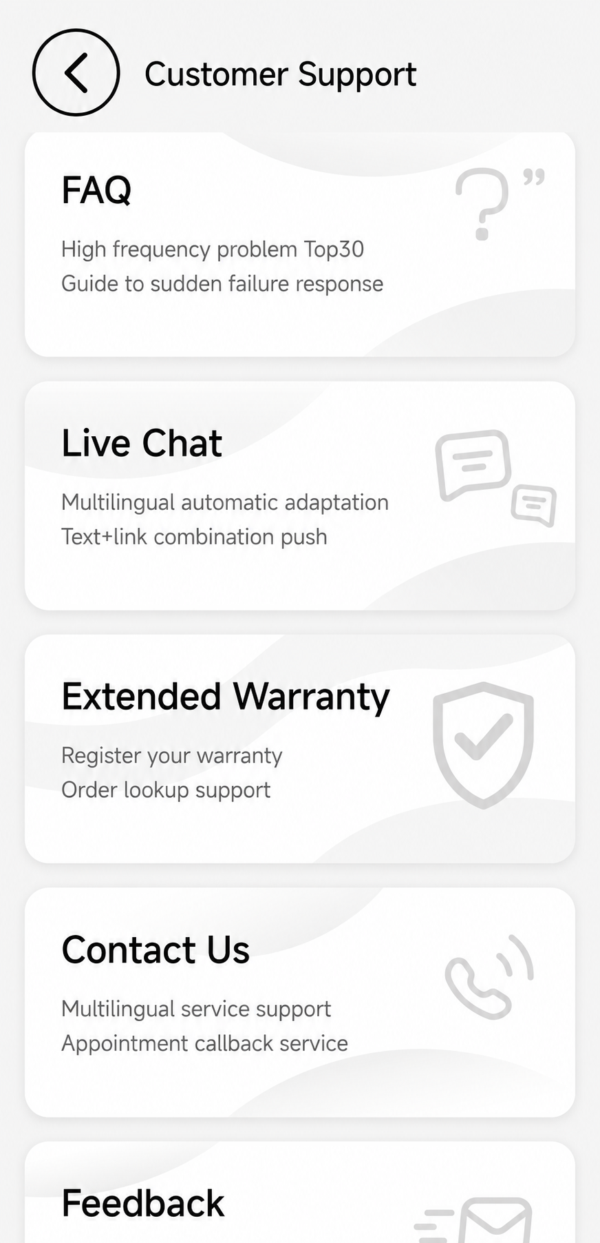 Customer support