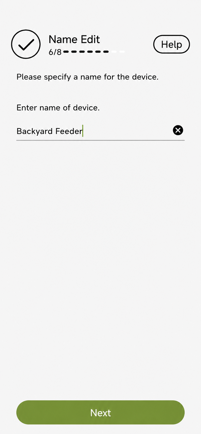 Name edit setup
