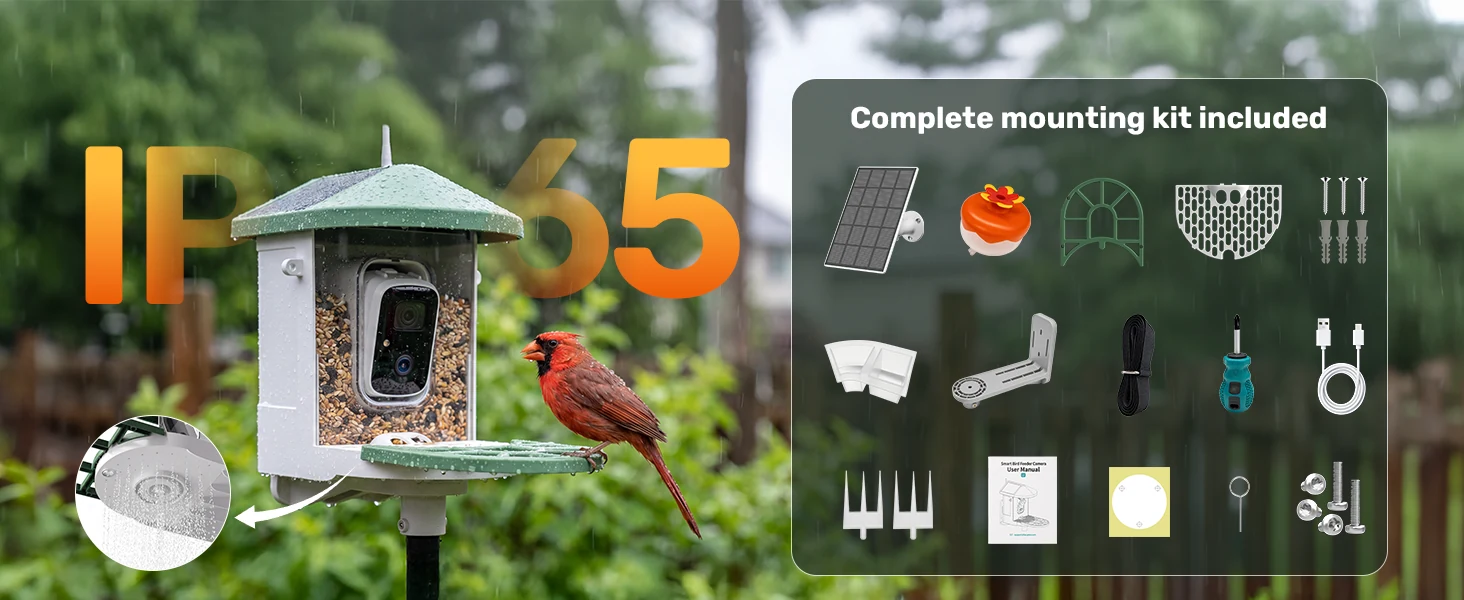 BF123S IP65 weather protection and complete mounting kit